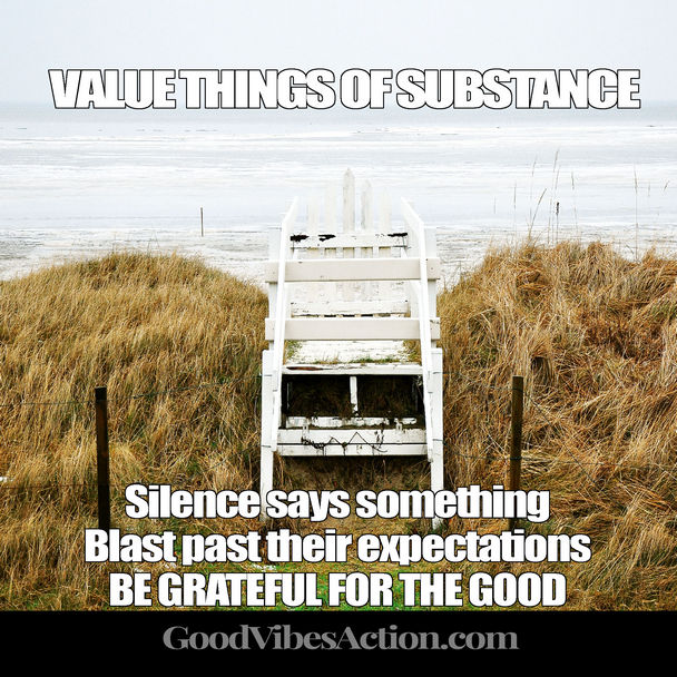 Value Things of Substance